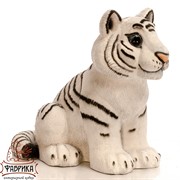 Фигура Тигренок сидит стеклопластик U08925 - фото 9420