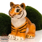 Фигура Тигренок сидит стеклопластик U08925 - фото 9424