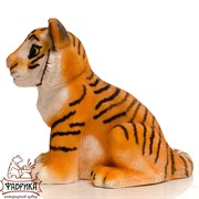 Фигура Тигренок сидит стеклопластик U08925 - фото 9427