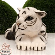 Фигура Тигренок лежит стеклопластик U08924 - фото 9430