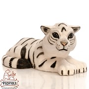 Фигура Тигренок лежит стеклопластик U08924 - фото 9431