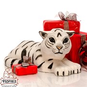 Фигура Тигренок лежит стеклопластик U08924 - фото 9432