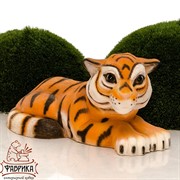 Фигура Тигренок лежит стеклопластик U08924 - фото 9433