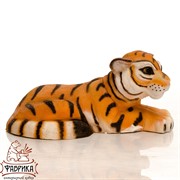 Фигура Тигренок лежит стеклопластик U08924 - фото 9434