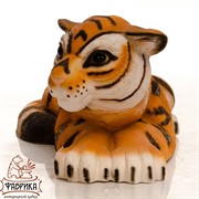 Фигура Тигренок лежит стеклопластик U08924 - фото 9437