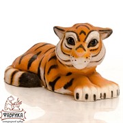 Фигура Тигренок лежит стеклопластик U08924 - фото 9438