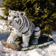 Фигура садовая Тигренок на камне стеклопластик U08923 - фото 9442