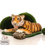 Фигура Тигр лежит стекопластик U08921 - фото 9448 Фигура Тигр лежит стекопластик U08921 - фото 9448