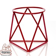 Подставка на 1 цветок Лофт на подоконник кованая красная 66-601 Red - фото 9507