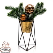 Подставка Лофт кованая на подоконник черная 66-603-B - фото 9515