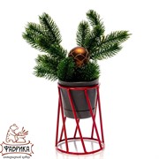 Подставка на 1 цветок Лофт на подоконник красная металл 66-605-Red - фото 9523