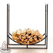 Дровница в стиле Лофт металл черная открытая 66-901 - фото 9560