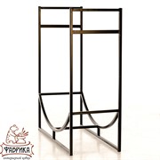 Дровница в стиле Лофт металл черная открытая 66-901 - фото 9562