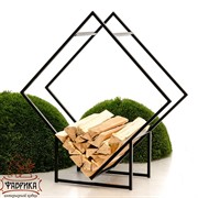 Дровница Лофт металлическая в виде ромба 66-902 - фото 9564 Дровница Лофт металлическая в виде ромба 66-902 - фото 9564