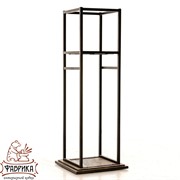 Дровница Лофт с полкой металл и дерево с полкой 66-904 - фото 9579