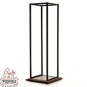 Дровница Лофт металлическая с деревом узкая высокая 66-905 - фото 9585