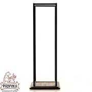 Дровница Лофт металлическая с деревом узкая высокая 66-905 - фото 9586