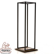 Дровница Лофт металлическая с деревом узкая высокая 66-905 - фото 9587