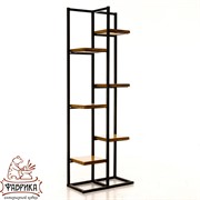 Этажерка Лофт с шестью полками металл и дерево 66-707 - фото 9595 Этажерка Лофт с шестью полками металл и дерево 66-707 - фото 9595