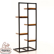 Этажерка Лофт с пятью полками металл и дерево 66-711 - фото 9615