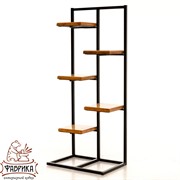 Этажерка Лофт с пятью полками металл и дерево 66-711 - фото 9616