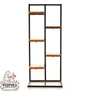 Этажерка Лофт с пятью полками металл и дерево 66-711 - фото 9617