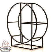 Дровница металл для дачи и дома Лофт Круг 66-912 - фото 9649