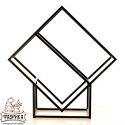 Дровница металл для дачи и дома Лофт Ромб 66-914 - фото 9656