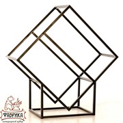 Дровница металл для дачи и дома Лофт Ромб 66-914 - фото 9657