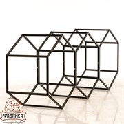 Дровница металл для дачи и дома Лофт Соты 66-916 - фото 9671