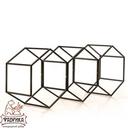 Дровница металл для дачи и дома Лофт Соты 66-916 - фото 9672