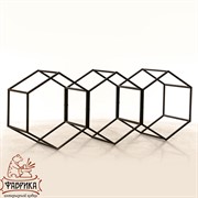 Дровница металл для дачи и дома Лофт Соты 66-916 - фото 9673