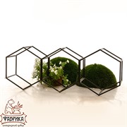 Дровница металл для дачи и дома Лофт Соты 66-916 - фото 9675