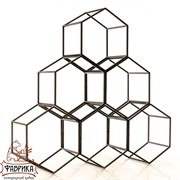 Дровница металл для дачи и дома Лофт Соты 66-918 - фото 9683 Дровница металл для дачи и дома Лофт Соты 66-918 - фото 9683